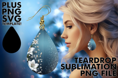 Sweet Teardrop Earrings PNG Art, Leopard Prints Product Image 1