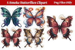 Smoke Butterflies Clipart PNG Product Image 1