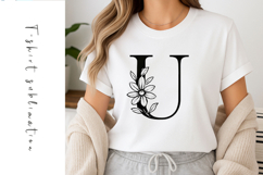 Alphabet, Letters, Monogram, Black flowers Product Image 1