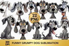 Funny Grumpy Dog Sublimation, Grey Dog Bundle Product Image 1