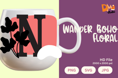 Wander Boho Floral Monogram Product Image 1