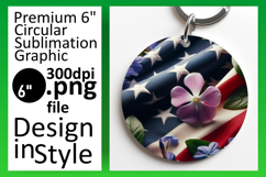 Lovely Circle Design Car Coaster PNG , USA Flag Product Image 1