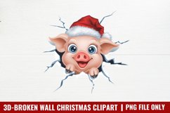 3D Broken Wal Christmas Clipart PNG Product Image 1