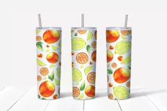 Tumbler switch with oranges,20 oz skinny tumbler sublimation Product Image 3