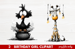 Quirky Halloween Clipart | Cute Spooky Character PNG Illustr Product Image 1