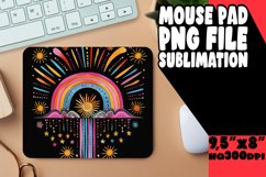 Noir Prism: Sublimation Mouse Pad Art on Black Canvas Product Image 1