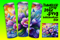 Lovely 20oz Tumbler Template for Gifts , Flowers Product Image 1