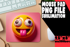 Joyful Mouse Mat Designs for Kids, 3D Emoji Product Image 1