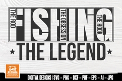 Fishing The Legend SVG Design for Cricut and Shirts Product Image 1