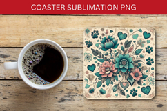 square coaster - roses Product Image 1