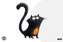 Halloween Black Cat Clipart Product Image 1