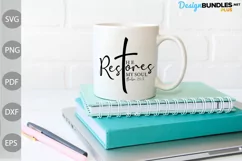 Christian Quote SVG / He Restores My Soul-Psalm 23:3 SVG Product Image 2