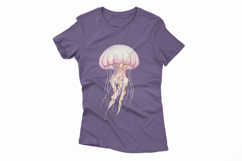 Floating Jellyfish Pink Ocean Tentacles Aquatic PNG Summer Product Image 4
