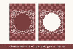 Hand Drawn Vintage Floral Lace Frame PNG Clipart Product Image 2