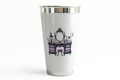 Gothic Vanity Table Mirror Skulls Halloween PNG Product Image 3