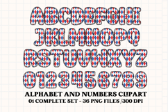 4th July Alphabet png clipart, independence letters doodle Product Image 2