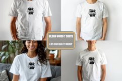 Gildan 64000 Model Mockup, Gildan White TShirt Mockup Product Image 1