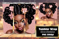 Afro Beauty Portrait 3D Tumbler Design 20oz Product Image 1