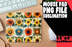 Summer Bloom Sublimation Mouse Pad Design PNG Product Image 1