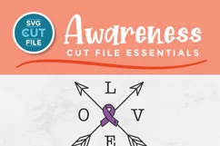 Lupus svg - a lupus awareness svg with arrows and ribbon Product Image 5