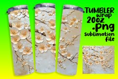 EYE-CATCHING 20oz Tumbler PNG , 3D Flower Product Image 1