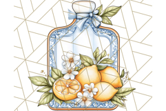 Mediterranean Cottagecore Kitchen PNG Clipart with Lemons Product Image 3