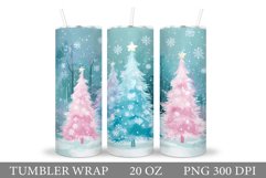 Christmas Tree Tumbler Design. Christmas Tree Sublimation Product Image 1