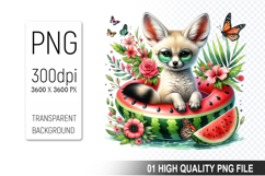 Summer Animals Clipart PNG Bundle, Tropical Summer Animals Product Image 2