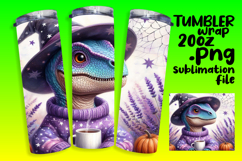 Amazing 20oz Tumbler Wrap Download , Halloween Dino Product Image 1