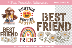 True Friendship Sublimation PNG Product Image 1