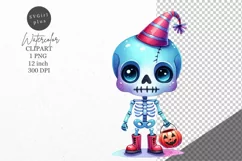 Halloween clipart, Skeleton clipart, Autumn clipart Product Image 1