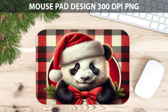 Christmas Panda Mouse Pad Sublimation - Animal PNG Design Product Image 1