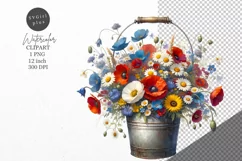 Flowers clipart, Wildflowers clipart, Spring clipart Product Image 1