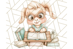 Bookish Animals PNG Clipart with Cozy Reading Elements Product Image 3