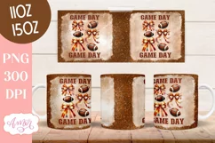 Game day mug wrap sublimation PNG, American football mug PNG Product Image 3