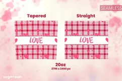 Pink Buffalo Plaid Tumbler Sublimation | Skinny 20 oz | PNG Product Image 2