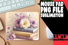 Cheerful Mouse Pad Design PNG, Books Product Image 1