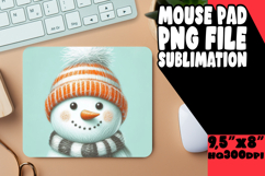 Joyful Desk Pad Sublimation Style, Snowman Product Image 1