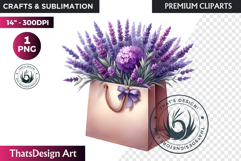 Lavender Clipart PNG, French Country Botanical sublimation Product Image 1