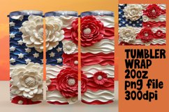 American Dream 3D Flag Tumbler Wrap Product Image 1