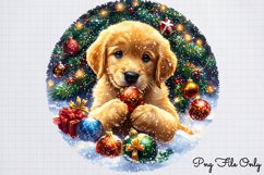 Christmas Retrievers Clipart PNG Product Image 1