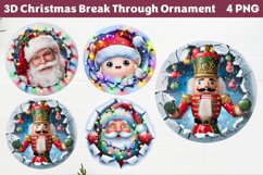 3D Christmas Break Through Ornament Bundle Product Image 8