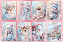 A4 size Pastel Christmas Digital Papers, DIY Card Making Product Image 4