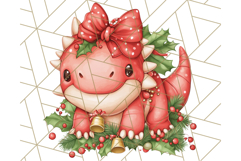 Christmas Dinosaur PNG Clipart, Cute Dino Holiday Art Png Product Image 3