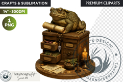 Cosy Witch's Apothecary magic Clipart PNG witchcraft graphic Product Image 1