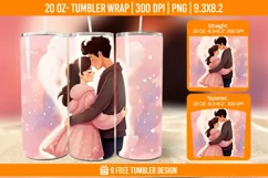 Valentines day Tumbler Wrap Designs, Sublimation Wrap Product Image 1