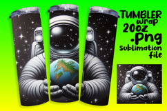 20oz Sublimation Template for Creatives , Astronaut Product Image 1