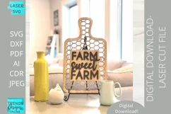 Farm sweet Farm chicken wire sign svg laser cut Product Image 2
