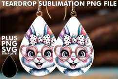 Whimsical Teardrop Earrings Gift Ideas, Easter Bunny Product Image 1