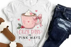 Cozy Days In Pink Ways PNG Sublimation Design - Pink Hot Product Image 5